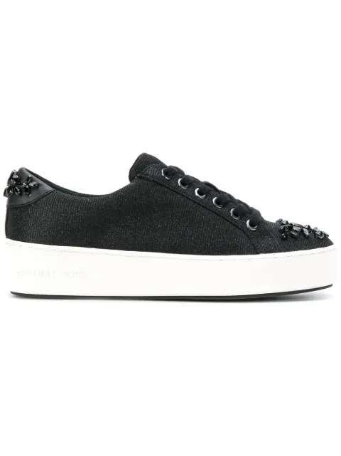Michael Michael Kors Poppy Sneakers In Nero | ModeSens