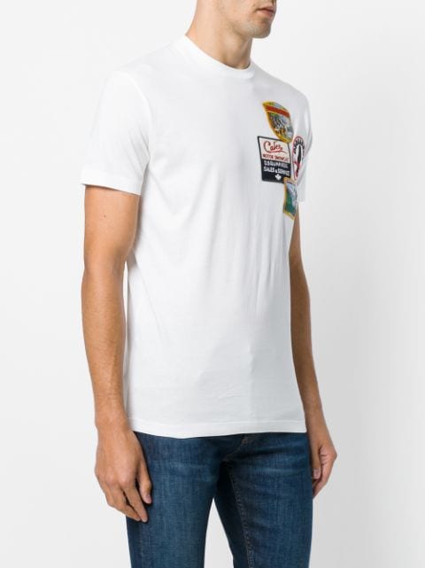 DSQUARED2 Patch Embroidered T-Shirt | ModeSens