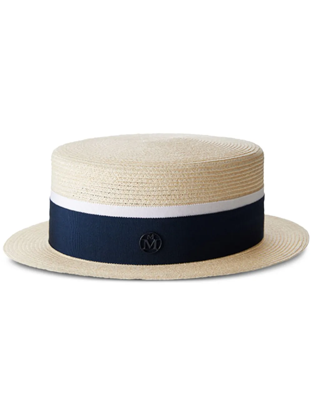 Maison Michel Auguste straw canotier hat | Neutrals | Image 1