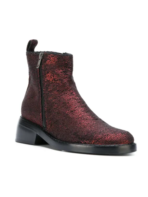 ann demeulemeester double zip ankle boots