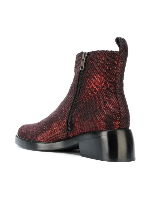 ann demeulemeester double zip ankle boots