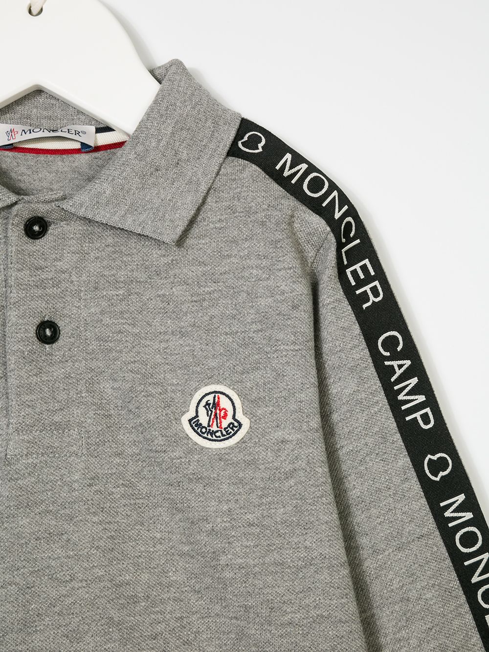 фото Moncler kids рубашк-поло с длинными рукавами