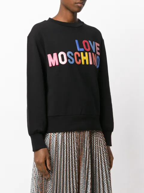 love moschino box logo sweatshirt