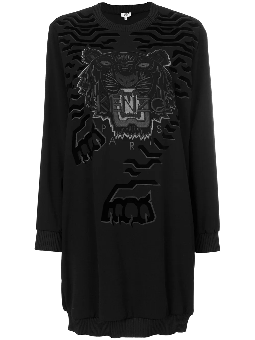 Kenzo Tiger jumper dress - Black