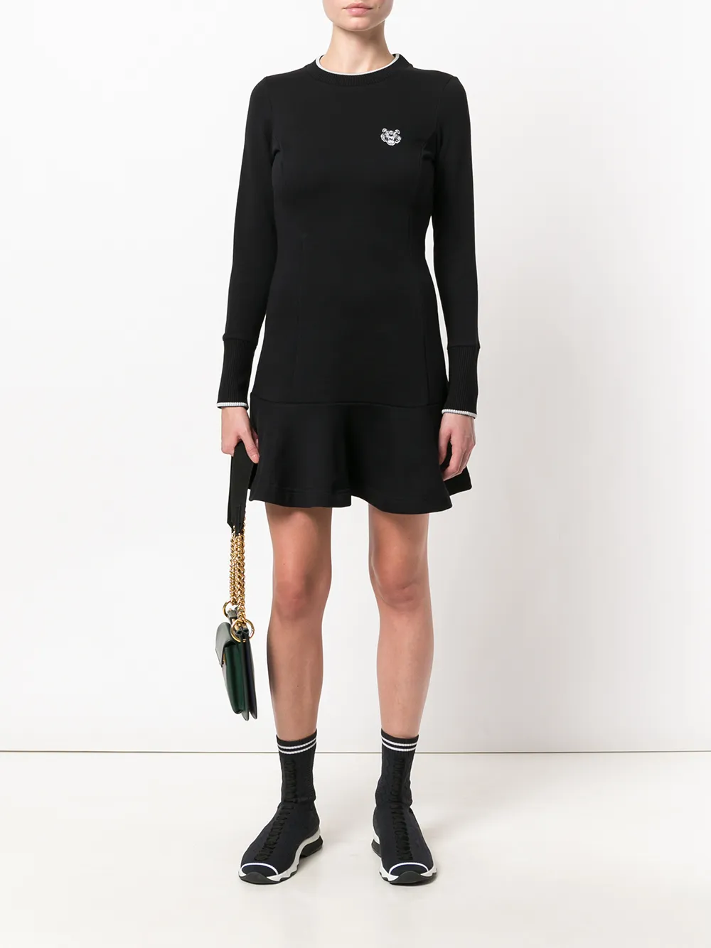 Kenzo Tijger patch jurk Zwart