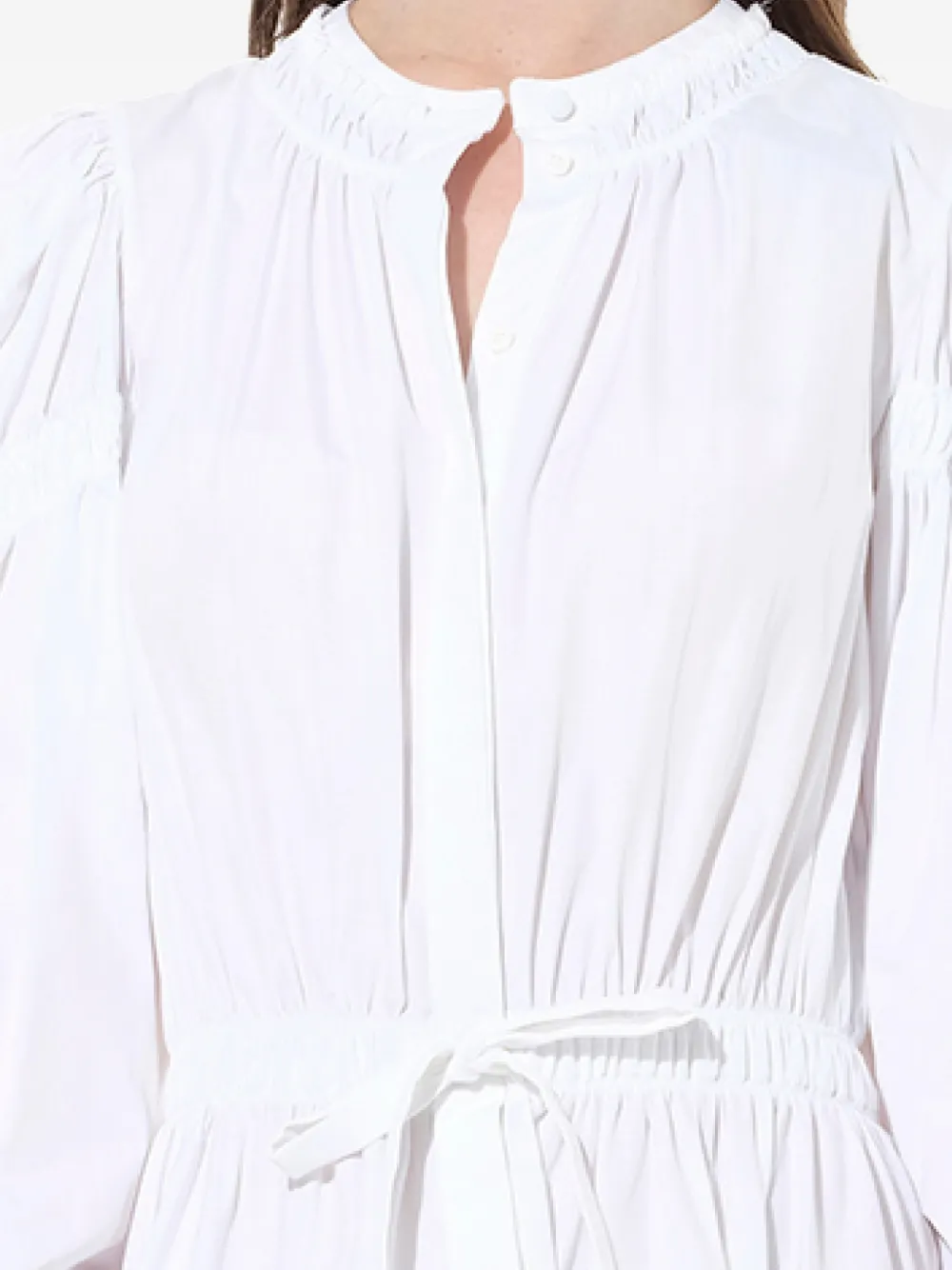 Alexander McQueen gathered sleeve dress Wit