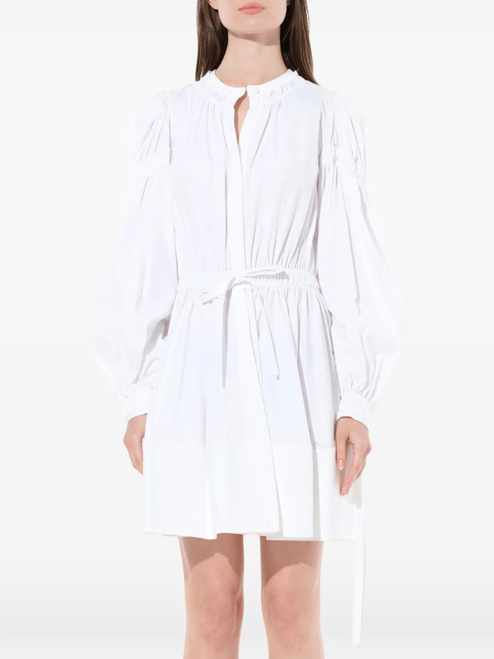 Alexander McQueen Kleid mit Raffung - Weiß