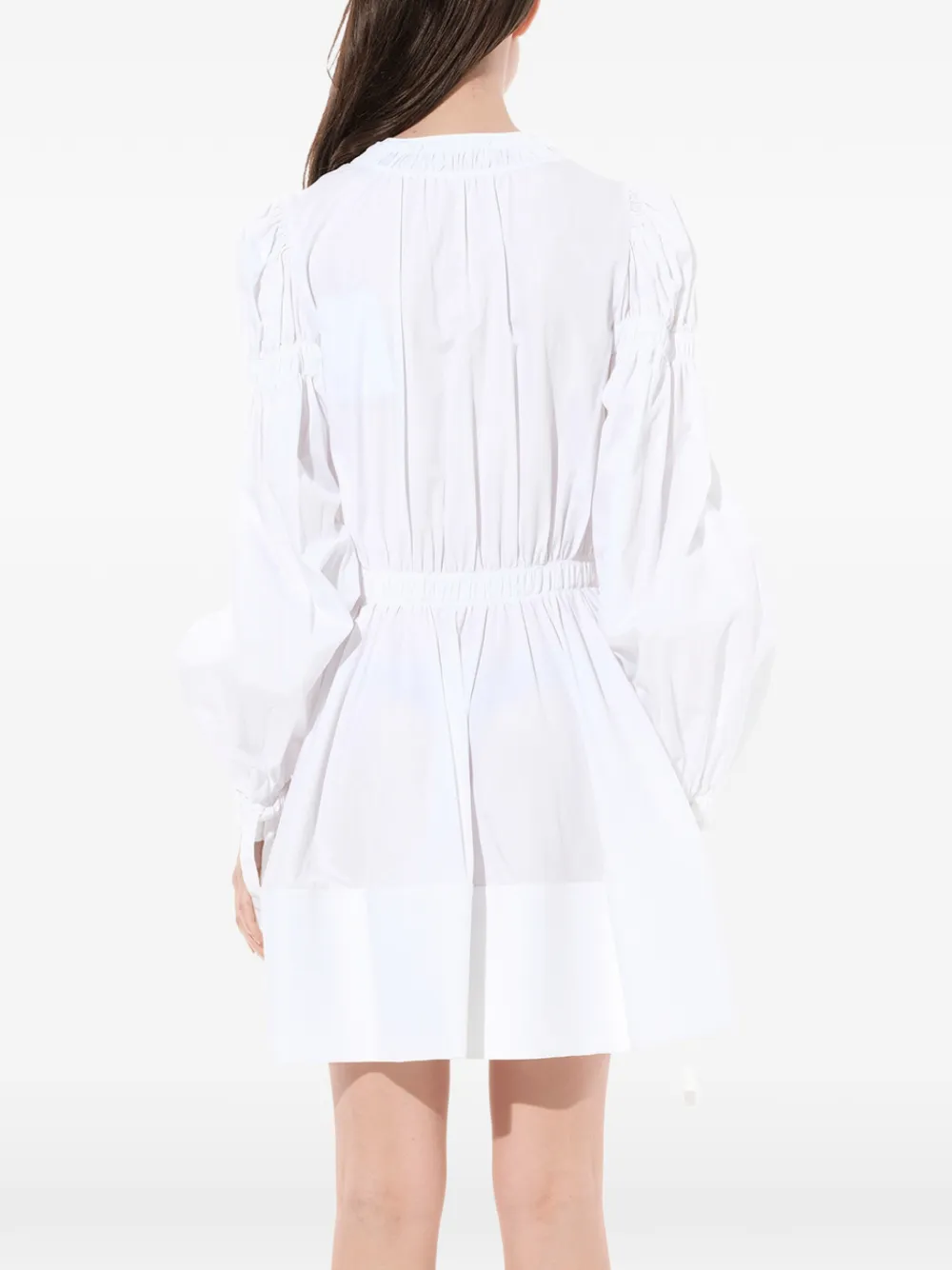 Alexander McQueen gathered sleeve dress Wit