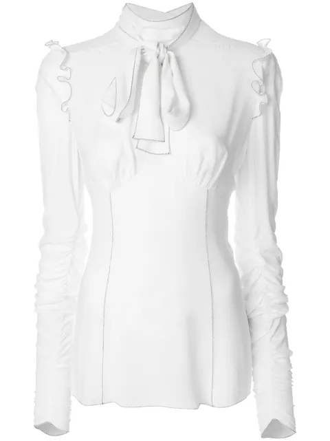 Dolce And Gabbana Ruffle Trim Blouse Modesens