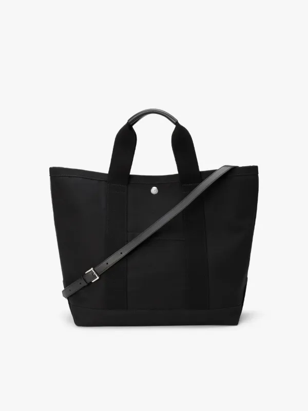 Black Cotton Large Tote Bag