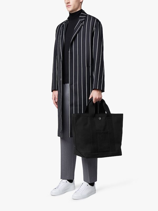Black Cotton Large Tote Bag