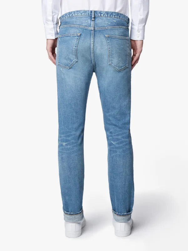 Ripped Skinny Stone Washed Denim Jeans