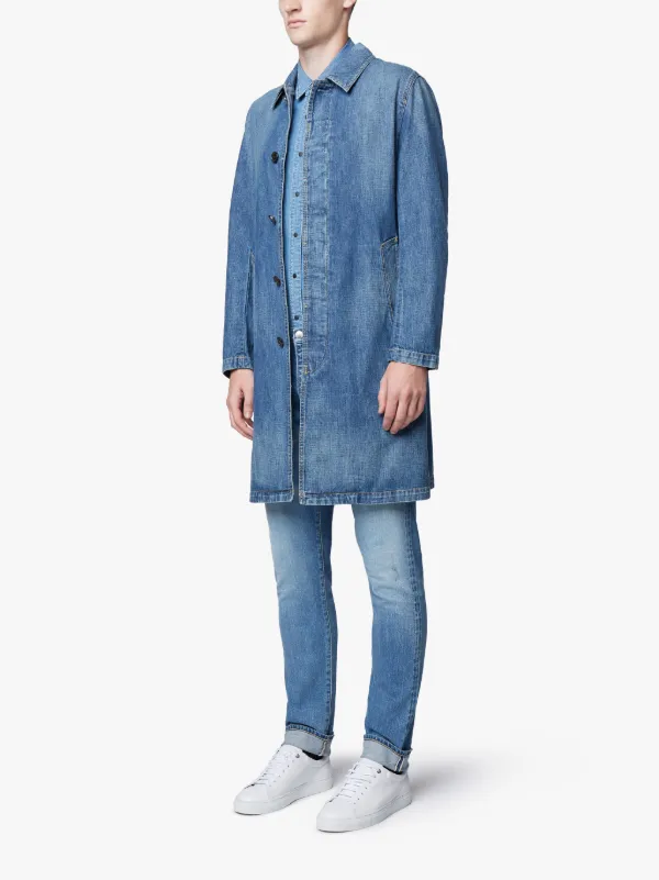 Stone Washed Denim Coat