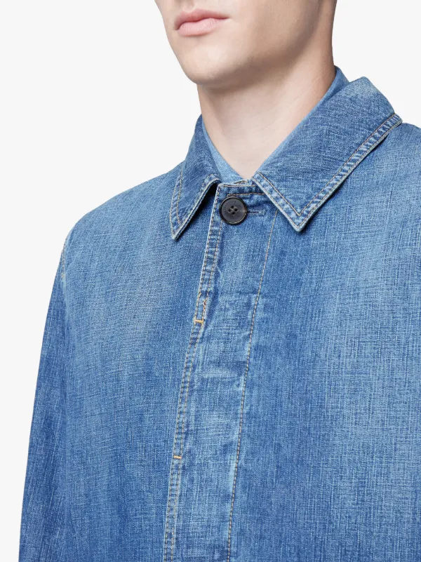Stone Washed Denim Coat