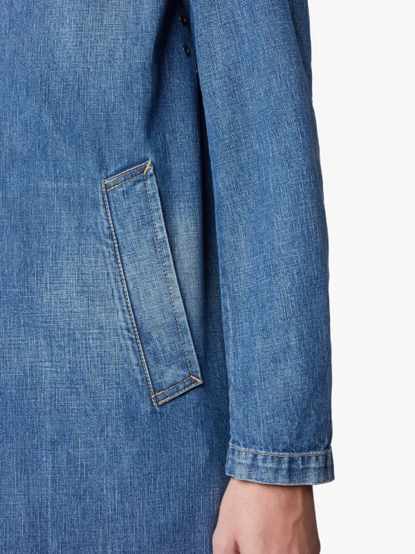 Stone Washed Denim Coat