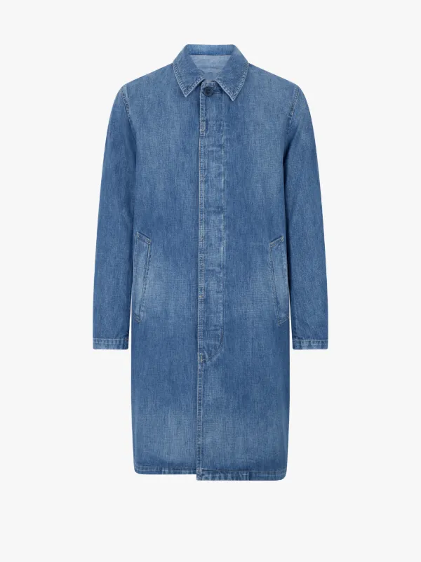 Stone Washed Denim Coat