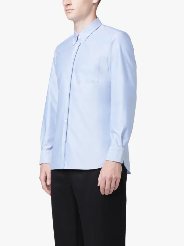 Blue Cotton Button Down Shirt