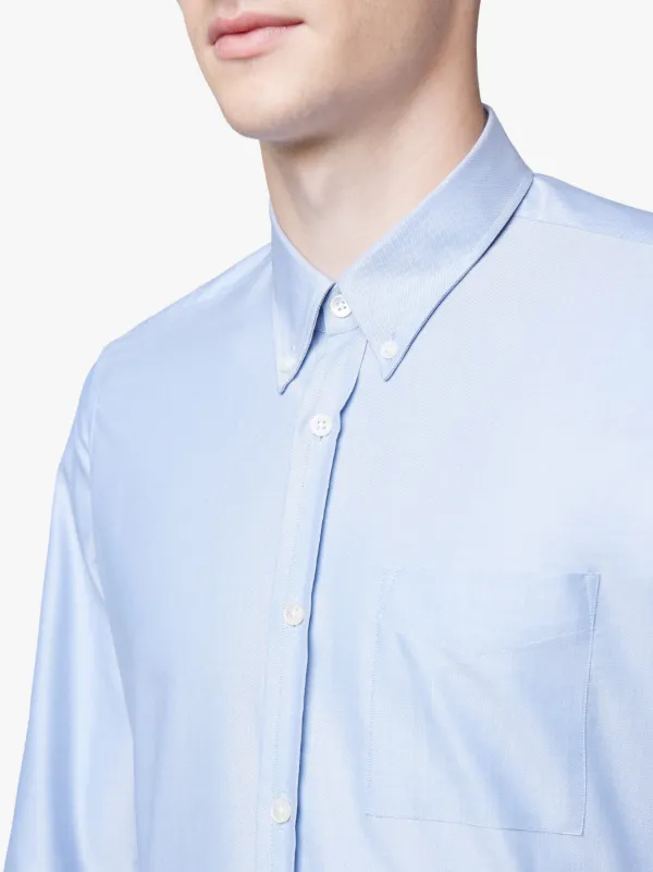 Blue Cotton Button Down Shirt