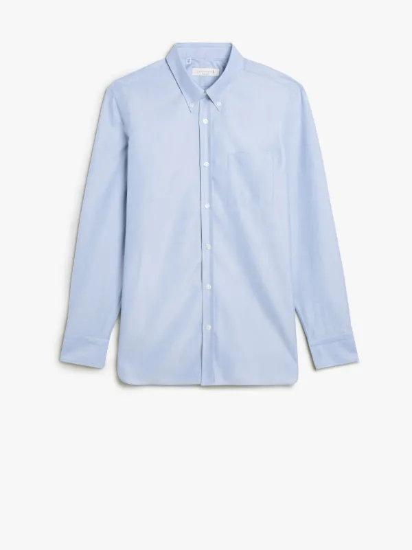 Blue Cotton Button Down Shirt