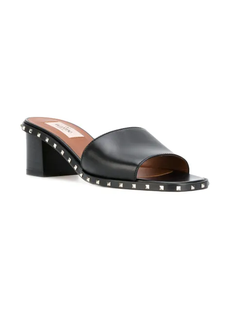 valentino block heel black