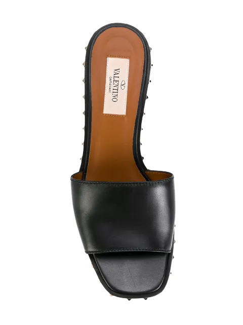 valentino block heel black