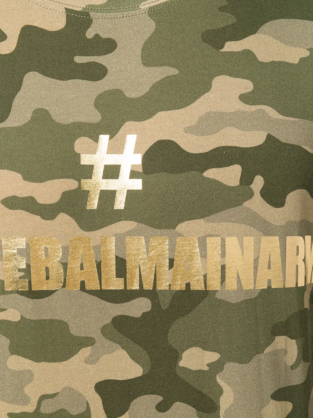 Balmain rugtas met camouflageprint Groen