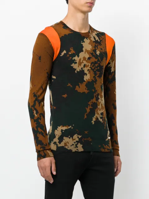 patterned knitted jumper