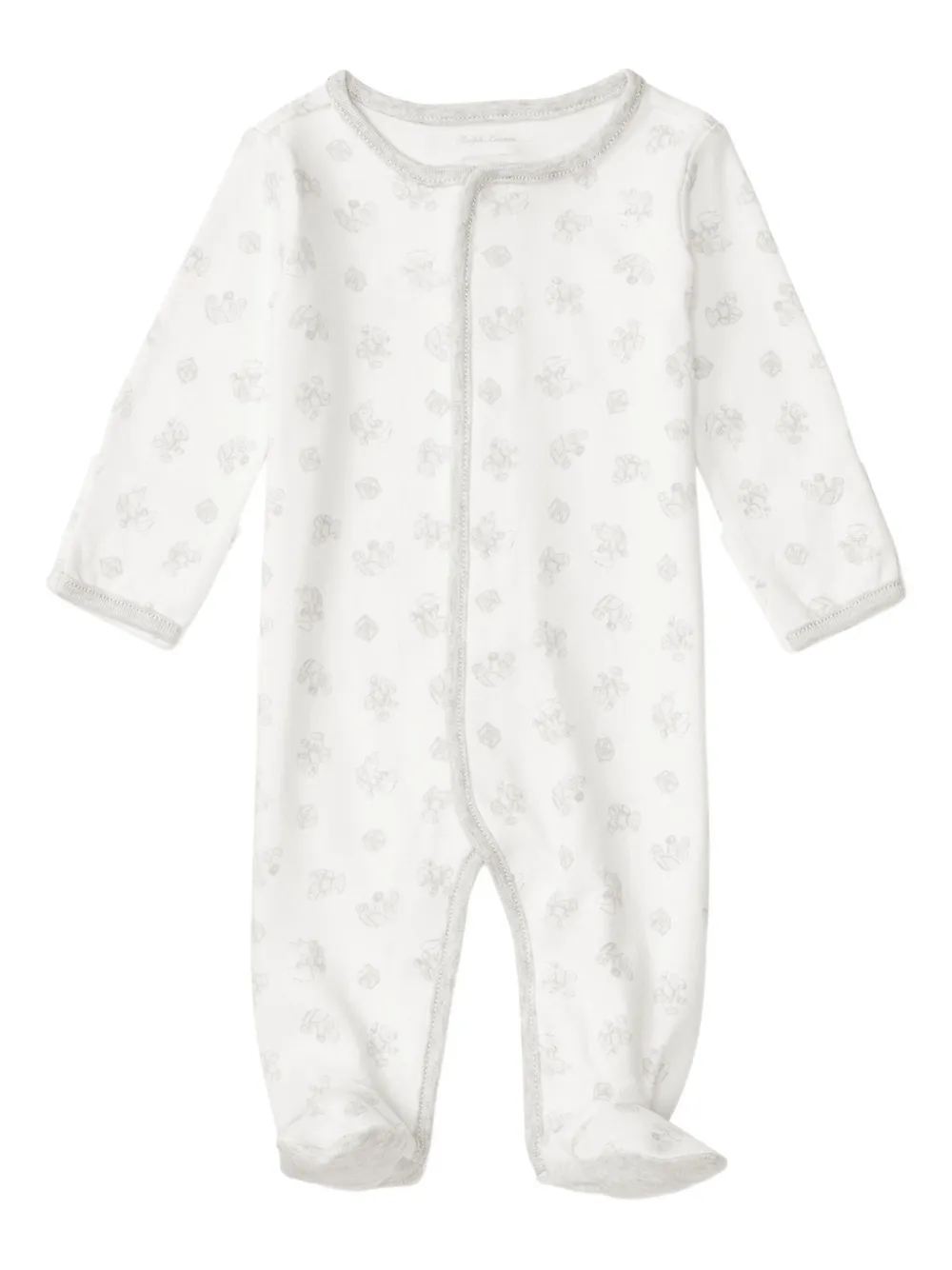POLO RALPH LAUREN KIDS soft toy print babygrow Wit