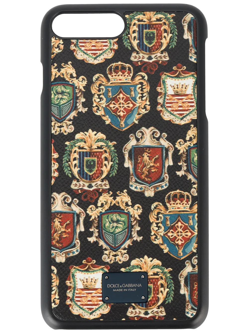Dolce & Gabbana coat of arms print iPhone 7 case Zwart