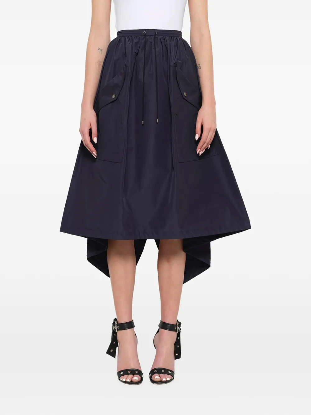 Kenzo flap-pockets full midi skirt · 34