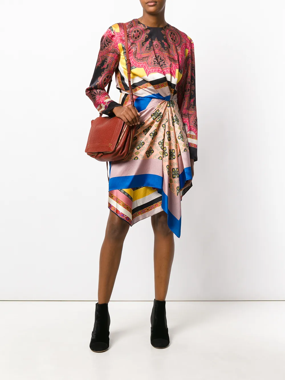 ETRO gebreide jurk met patroon - Roze