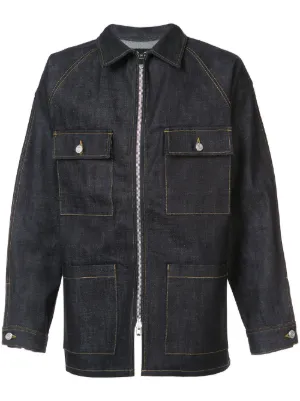 fear of god long denim jacket
