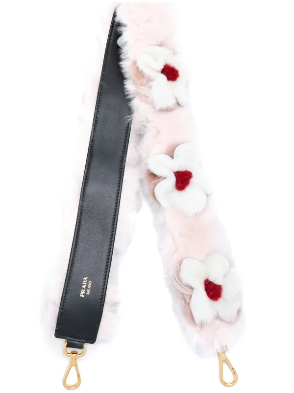 Prada Daisy Rabbit Fur Bag Strap Farfetch