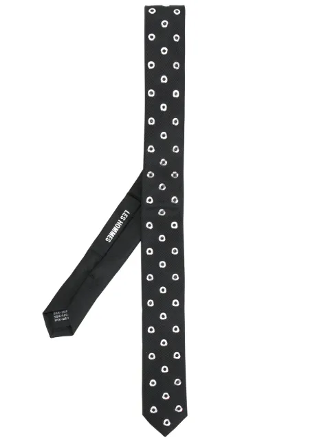 LES HOMMES eyelet detail tie 