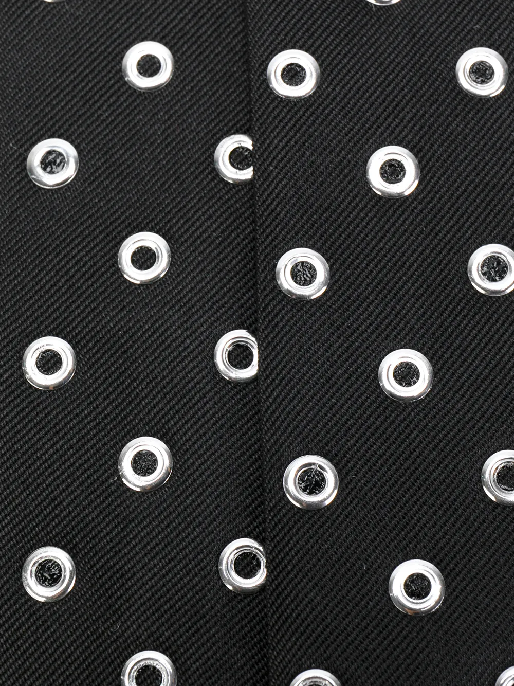 LES HOMMES eyelet detail stropdas - Zwart