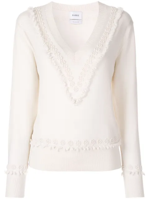 Barrie Romantic Timeless cashmere V neck pullover