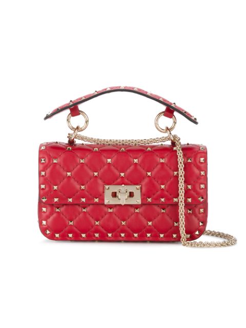 VALENTINO Small Red Leather Rockstud Spike Bag in Sky Blue | ModeSens
