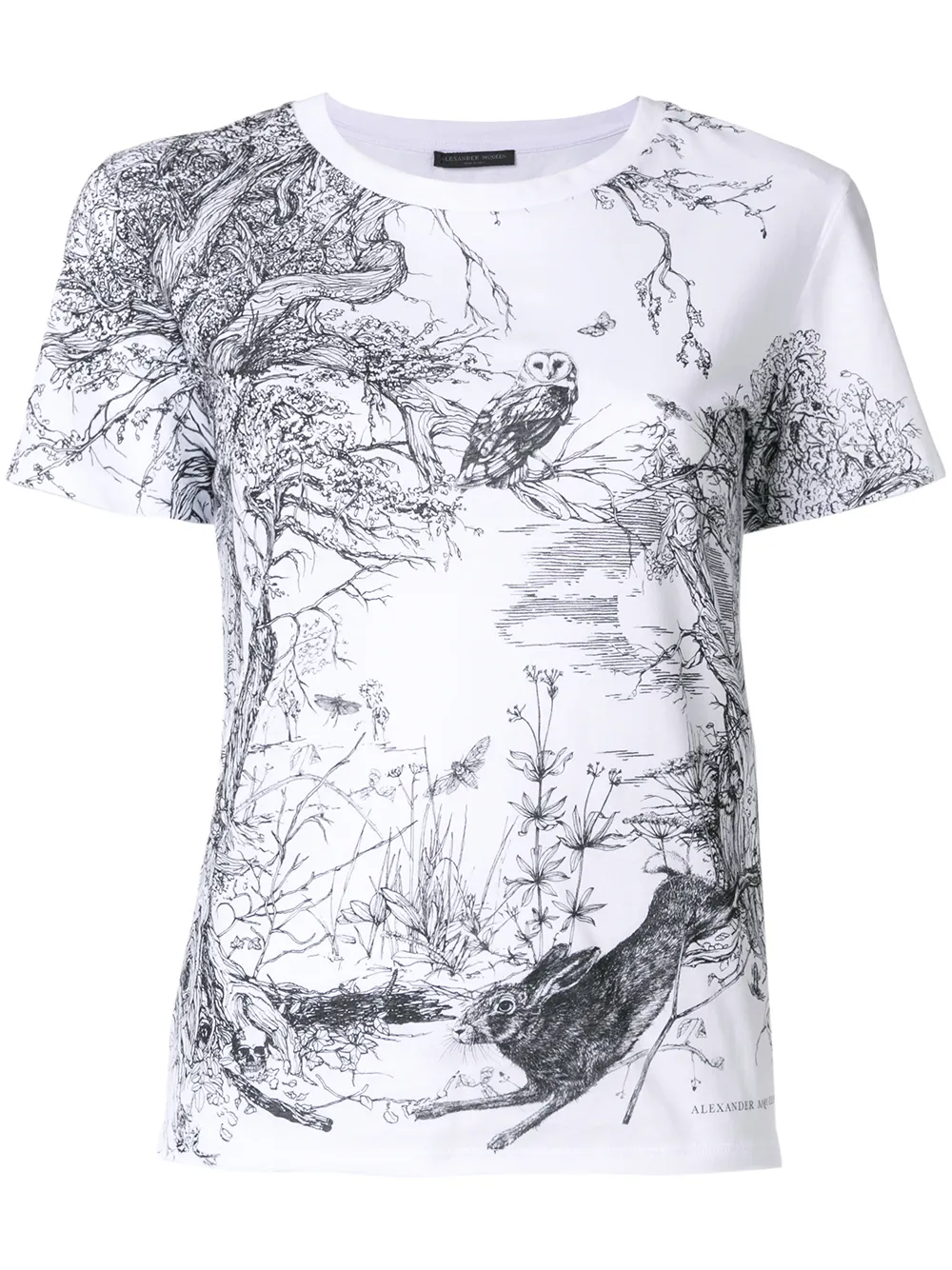 Alexander McQueen woodland print T-shirt | White | Image 1