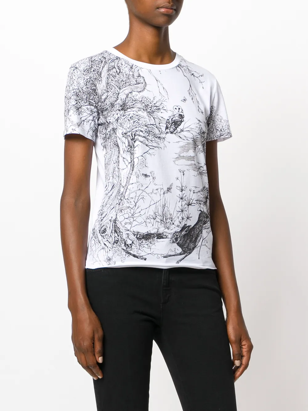 Alexander McQueen woodland print T-shirt Wit