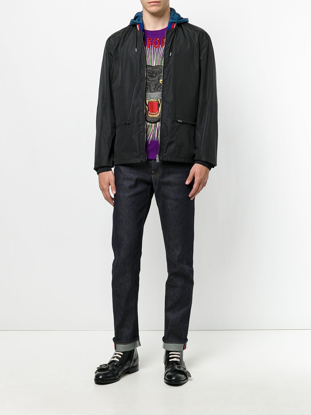 фото Gucci куртка с капюшоном на шнуровке