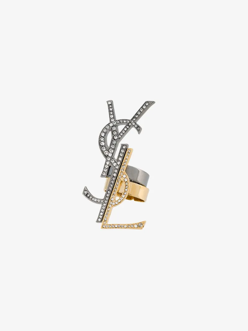 Saint Laurent Monogramme Destructure ring set