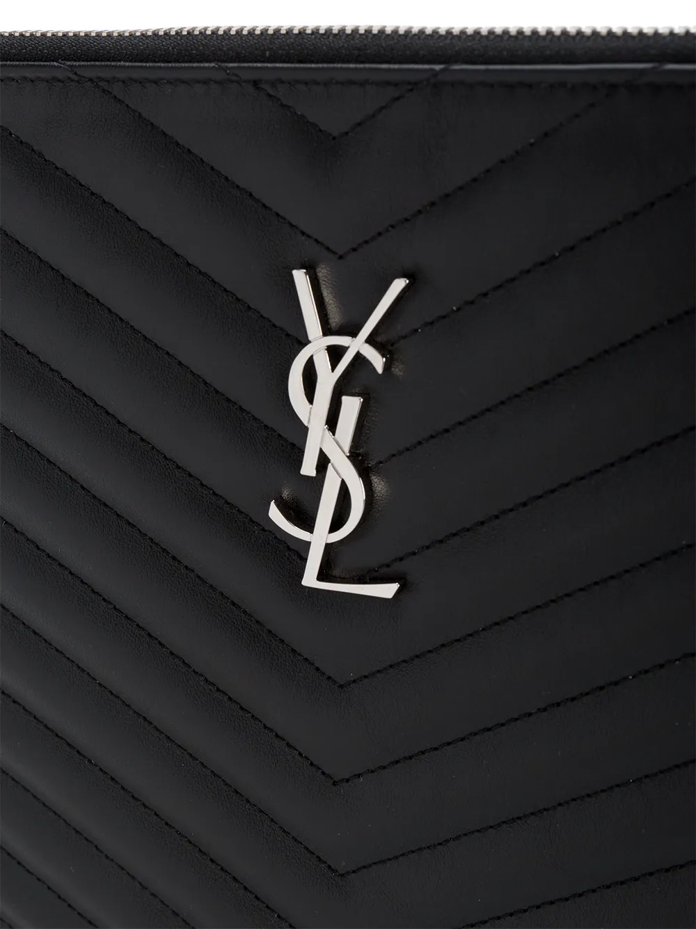 Saint Laurent Monogram Matelassé Leather Pouch