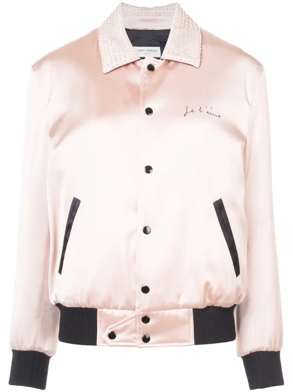 Saint Laurent Je T'aime Teddy Jacket Pink FARFETCH IN