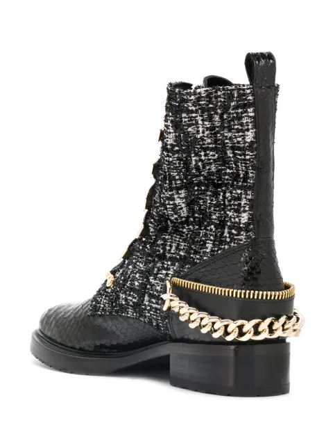 biker boots with embellishments