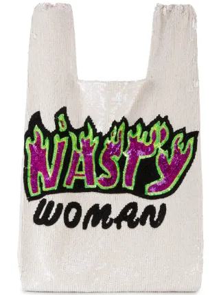 Ashish Nasty Woman Sequin Tote Bag Farfetch Ashish Nasty Woman Sequin Tote Bag