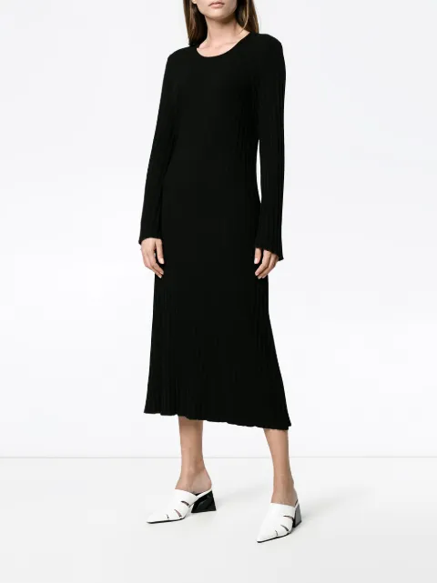 Simon Miller Black Rib Knit Wells Dress | ModeSens