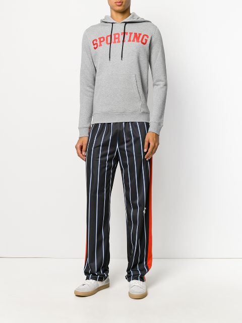 white striped track pants