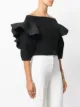 Alberta Ferretti off shoulder cropped blouse