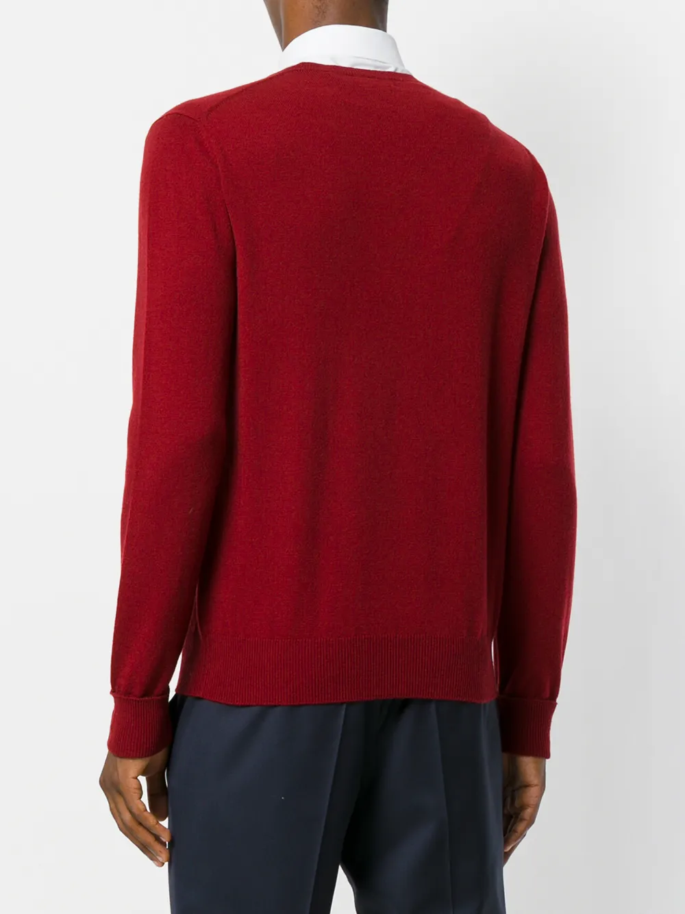 Ballantyne trui met V-hals Rood