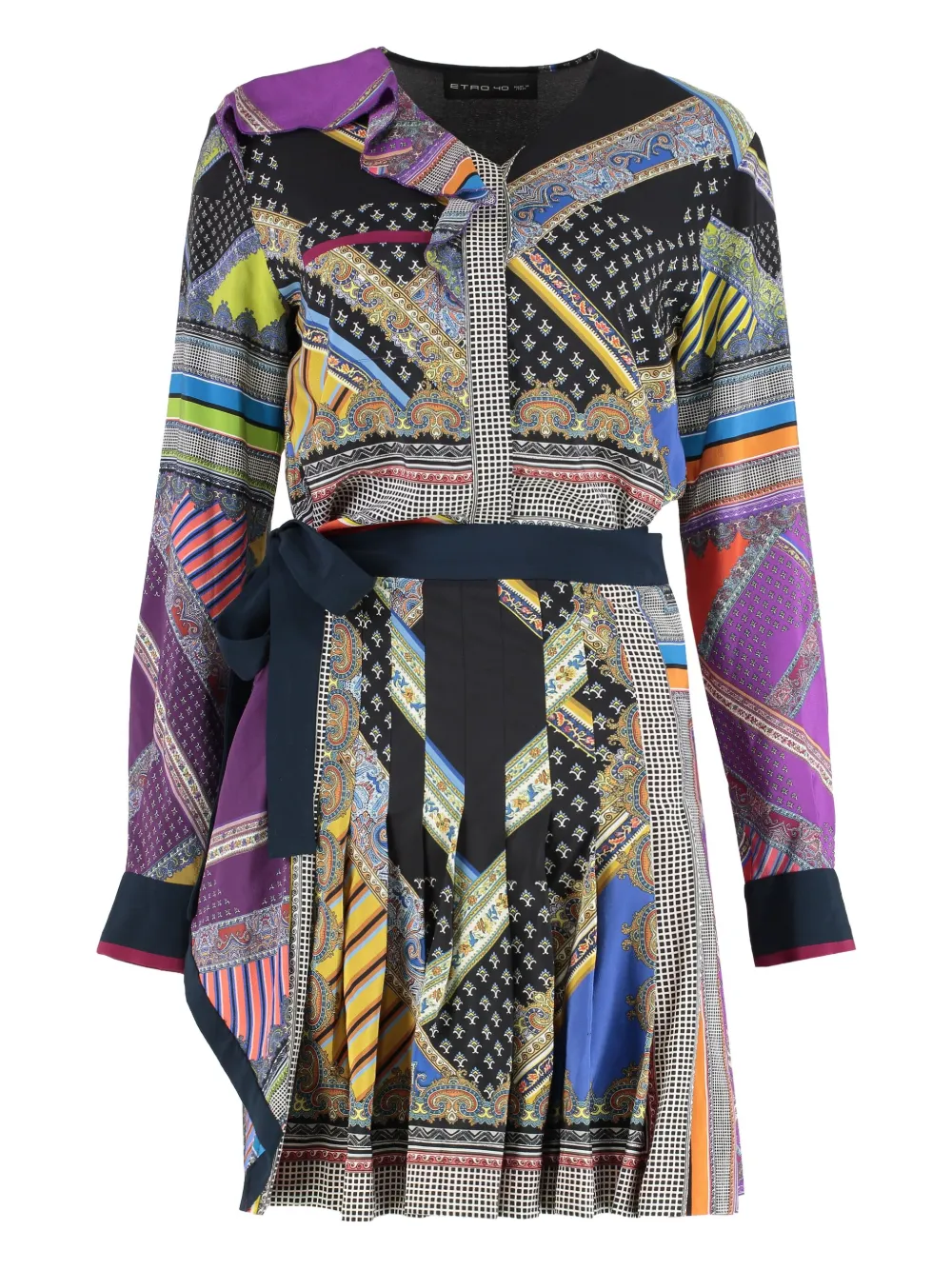 ETRO printed pleated dress | Black | Image 1